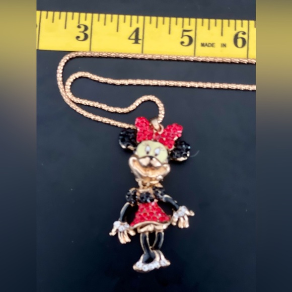 Betsy Johnson Minnie Mouse Necklace. - Picture 3 of 6